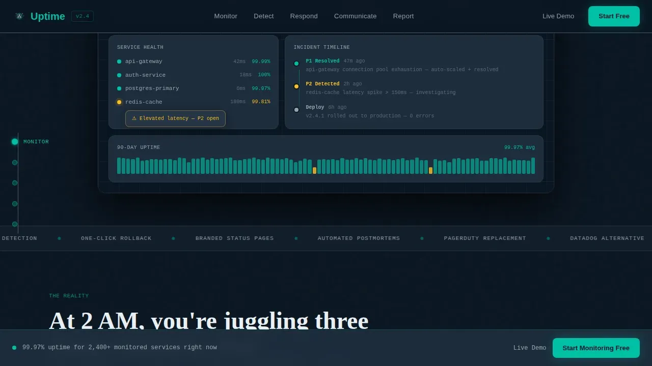 DevOps Infrastructure Monitoring SaaS Website Template