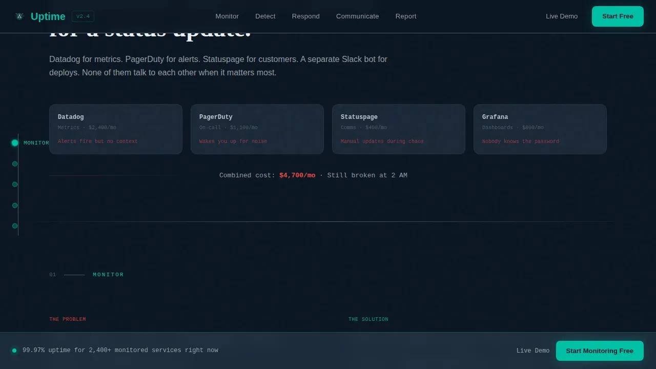 DevOps Infrastructure Monitoring SaaS Website Template