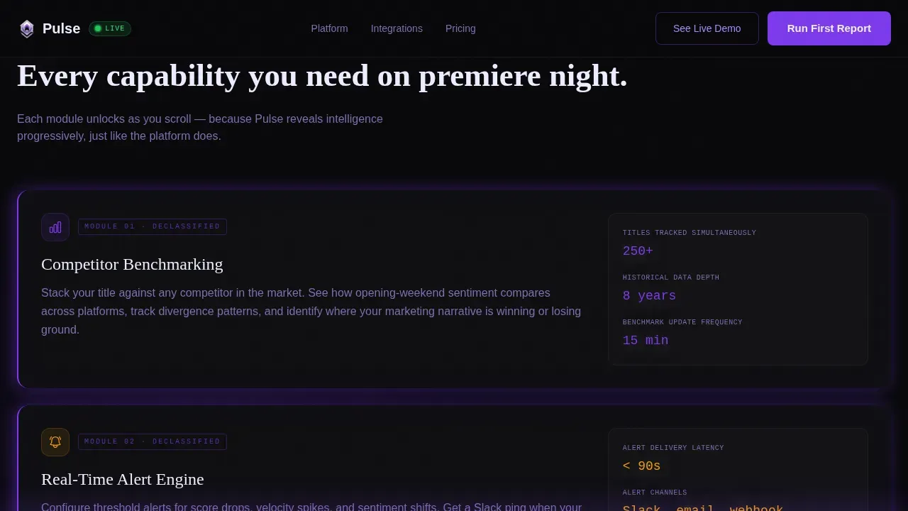 Live Entertainment Insights Landing Page Template