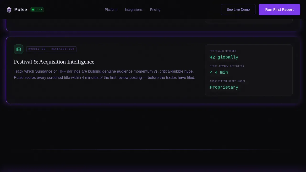Live Entertainment Insights Landing Page Template