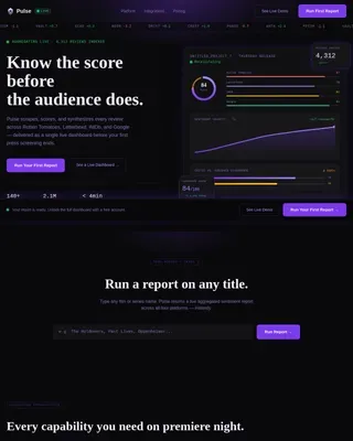 Live Entertainment Insights Landing Page Template