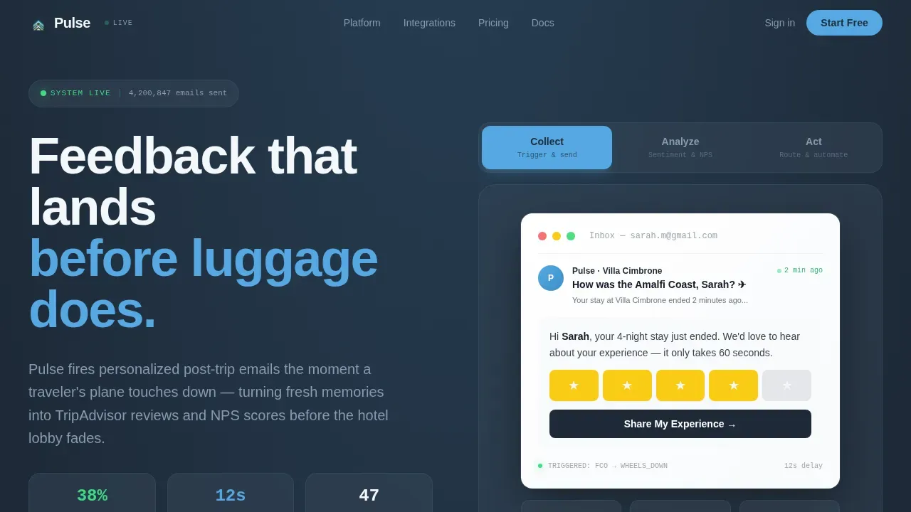 Dynamic Travel Sentiment Landing Page Template