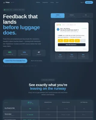 Dynamic Travel Sentiment Landing Page Template