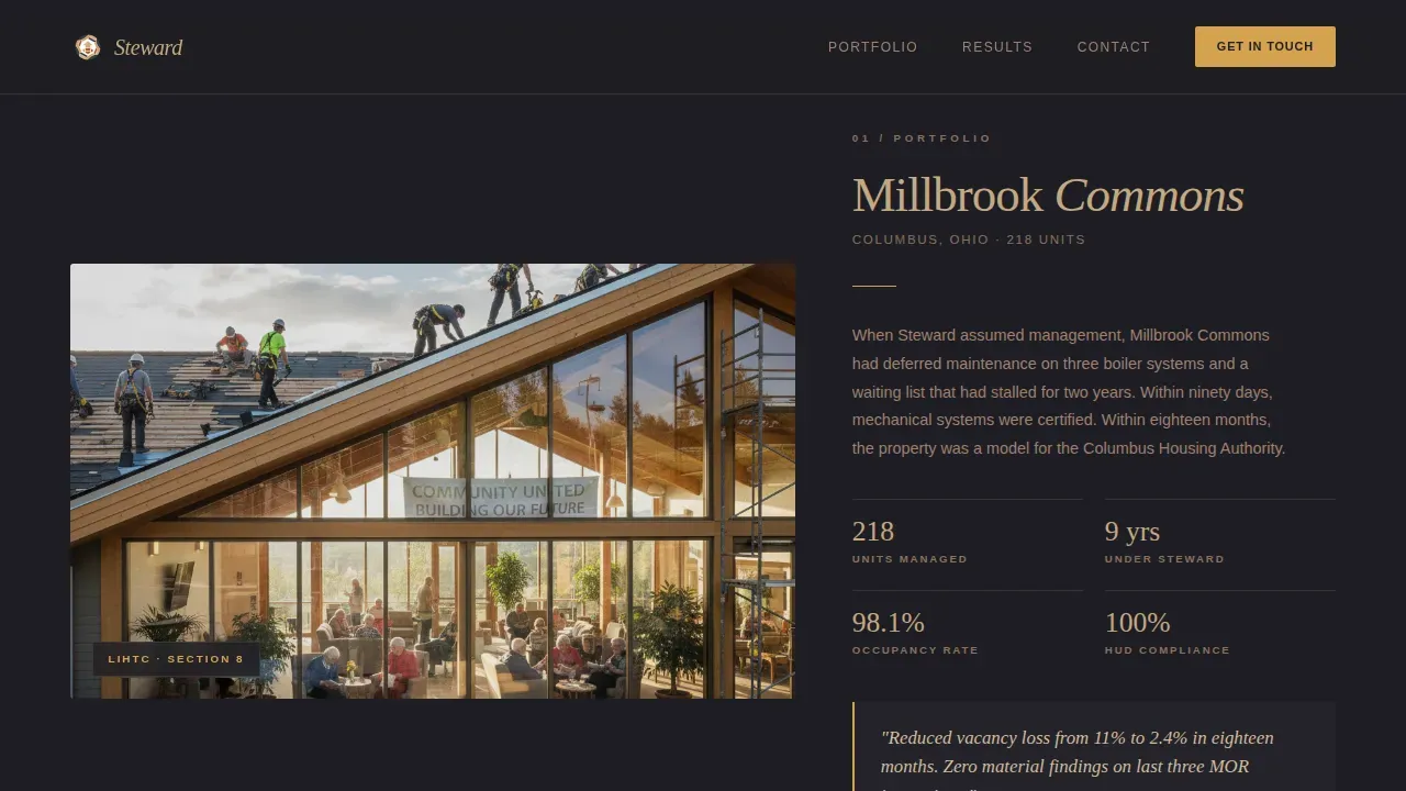 Relentless Housing Ops Landing Page Template