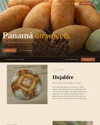 Authentic Food Truck Landing Page Template
