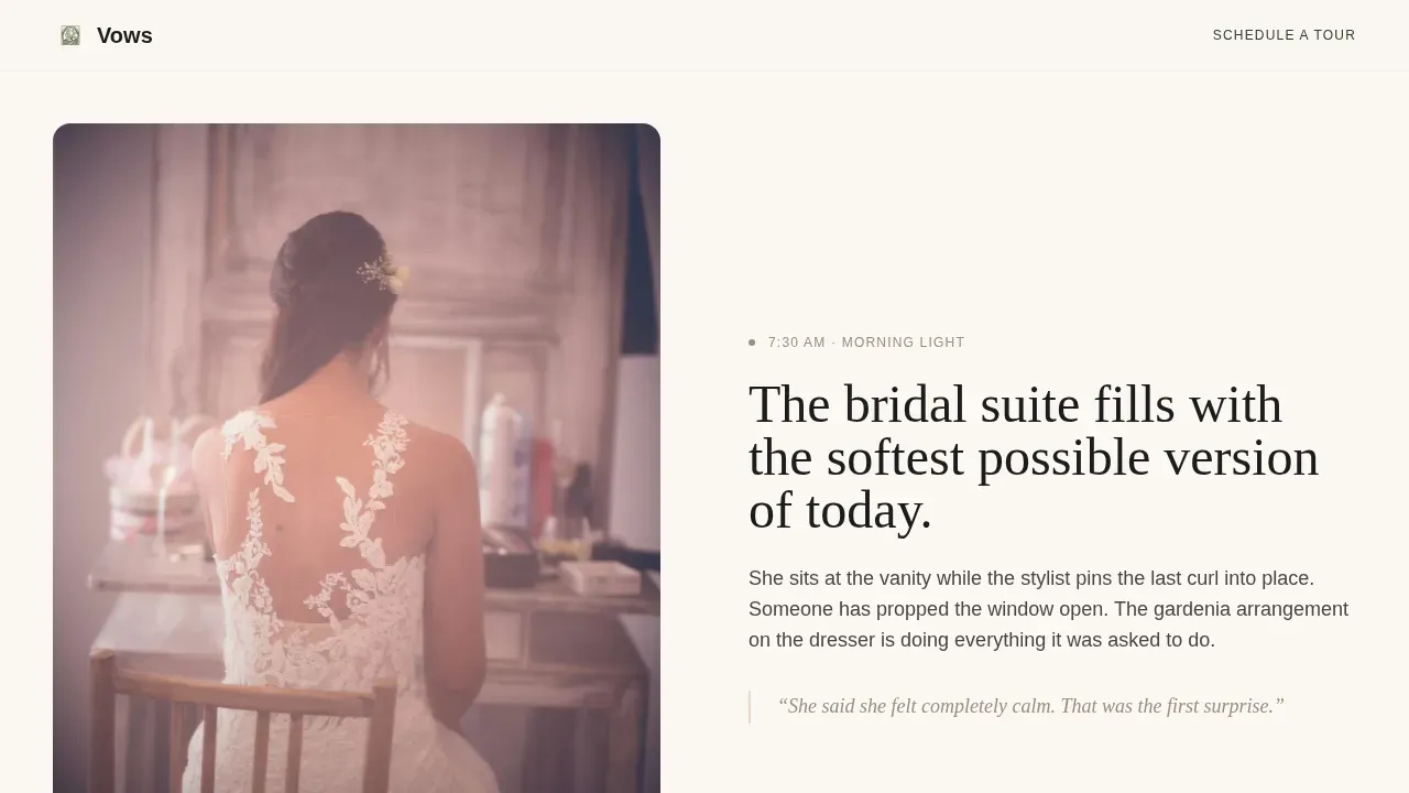 Elegant Venue Booking Landing Page Template
