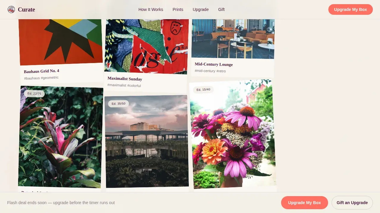 Retro Art Subscription Landing Page Template