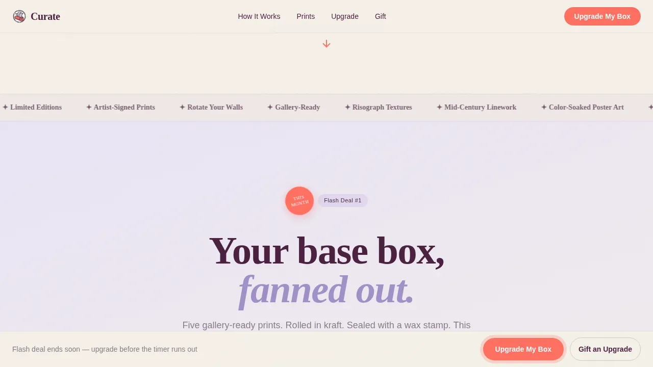 Retro Art Subscription Landing Page Template