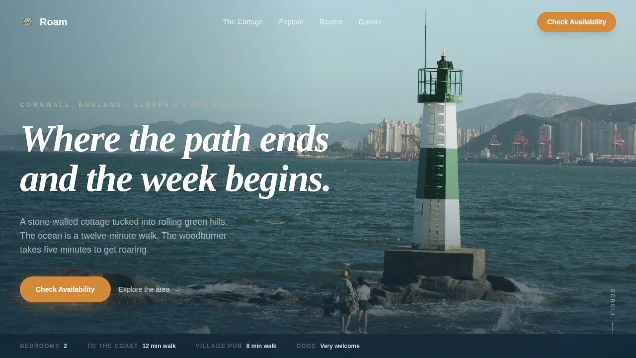Explore Rural Lodging Landing Page Template