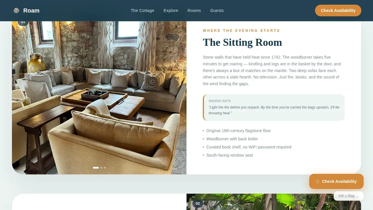 Explore Rural Lodging Landing Page Template