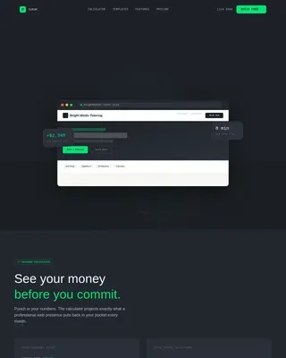 Tutoring Digital Presence Cost Estimator Website Template