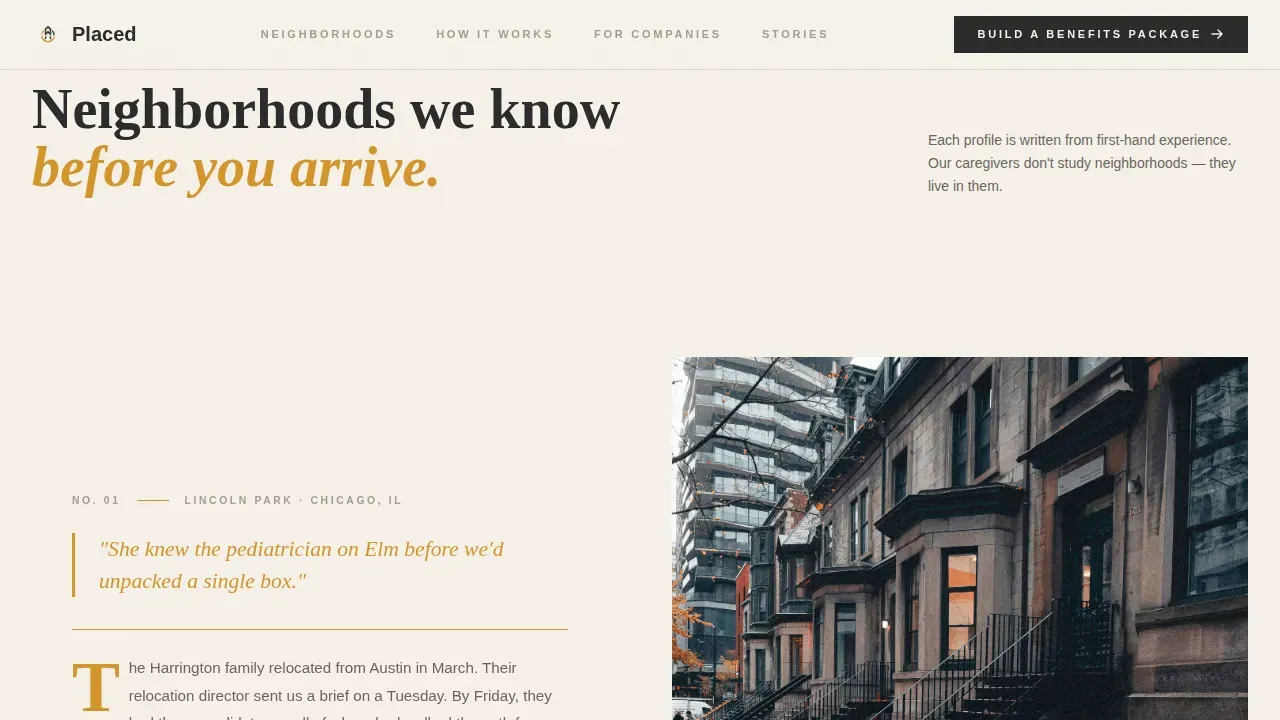 Expert Childcare Placement Landing Page Template