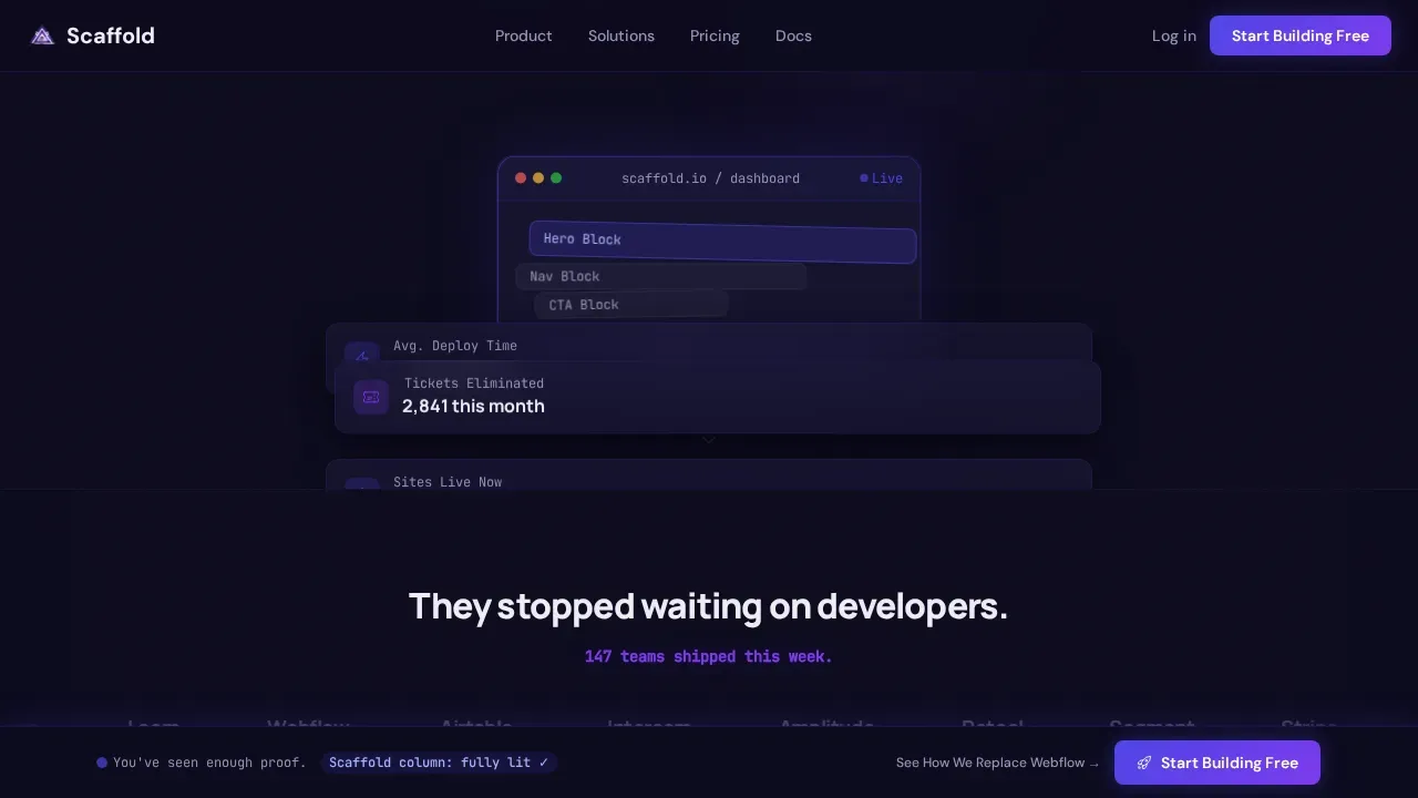 Powerful Headless CMS Landing Page Template