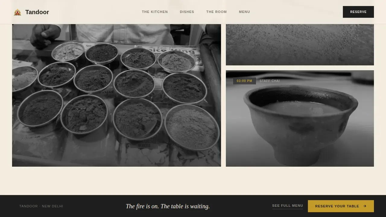 Gourmet South Asian Bistro Landing Page Template