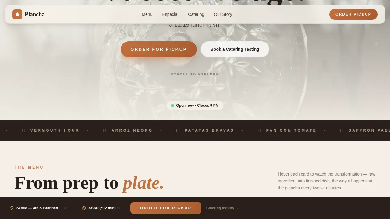 Premium Iberian Kitchen Landing Page Template