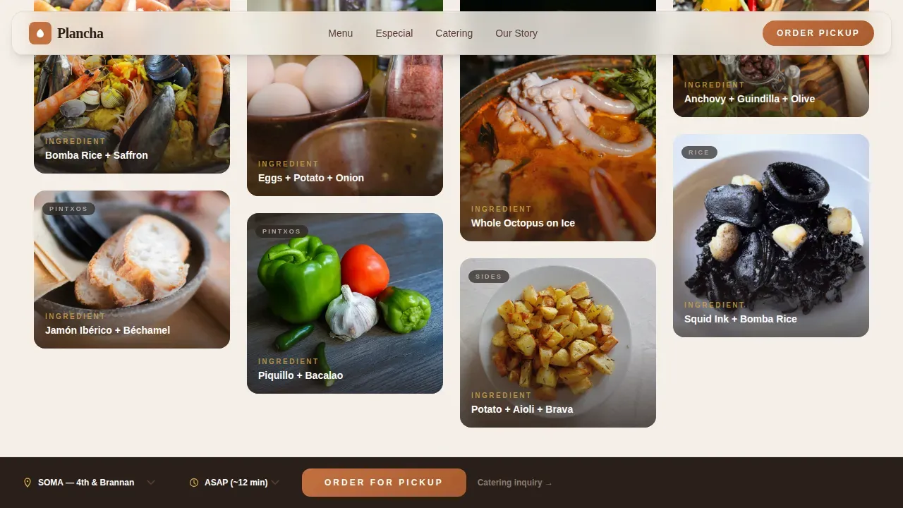 Premium Iberian Kitchen Landing Page Template