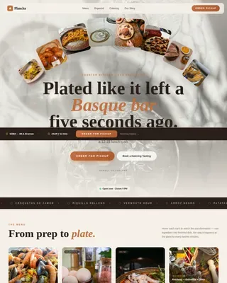 Premium Iberian Kitchen Landing Page Template