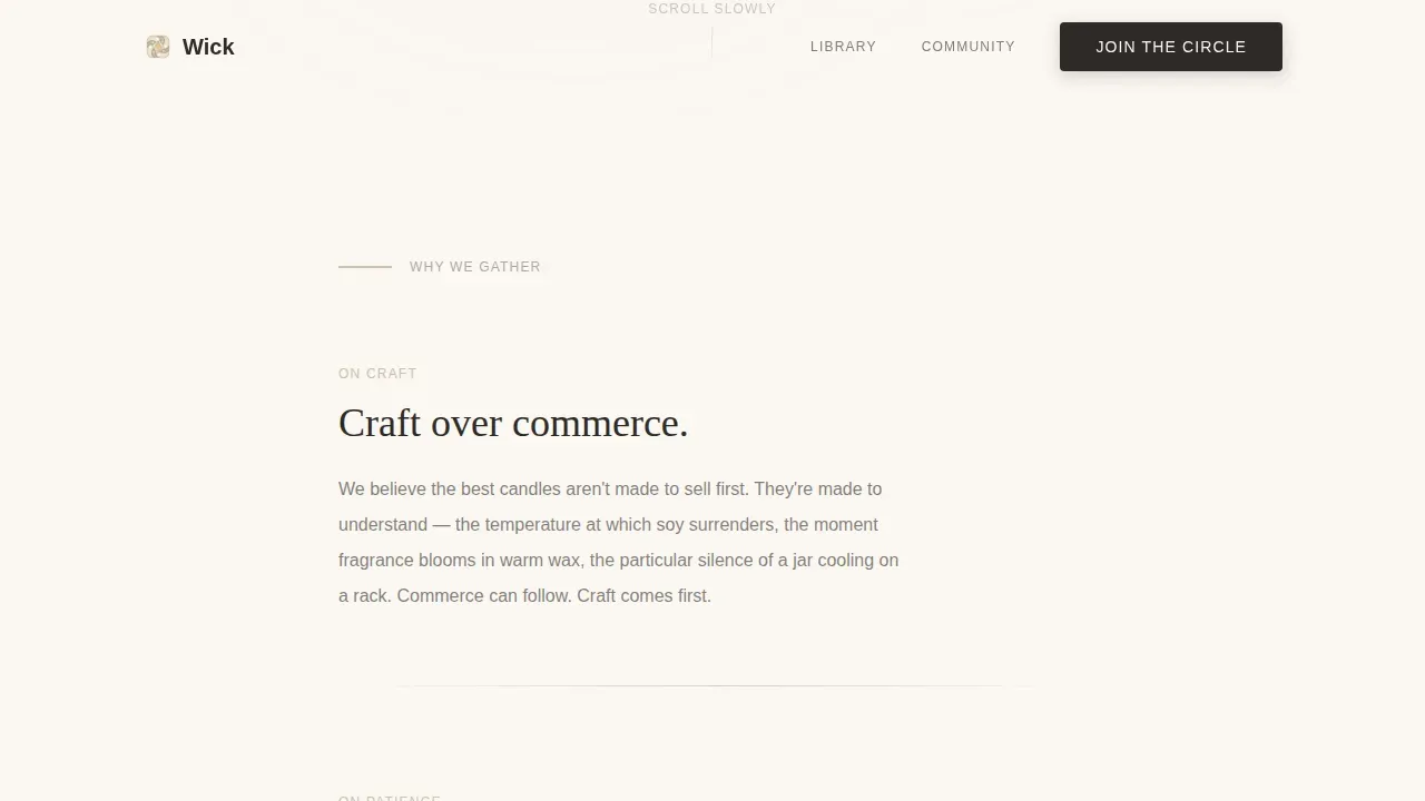 Artisan Wax Studio | Free Website Template | Rocket