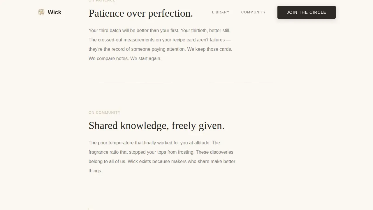 Artisan Wax Studio | Free Website Template | Rocket