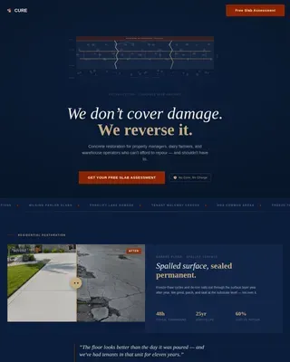 Concrete Products & Booking Website Template