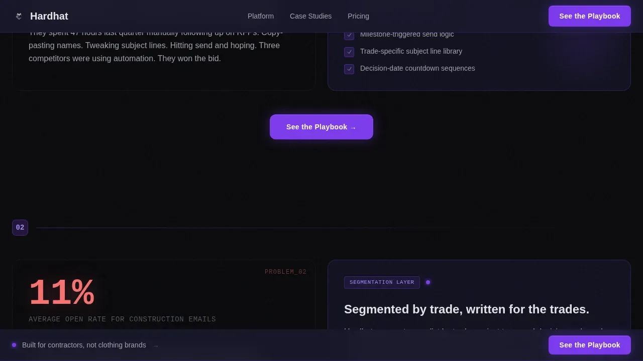 Strategic Construction Outreach Landing Page Template