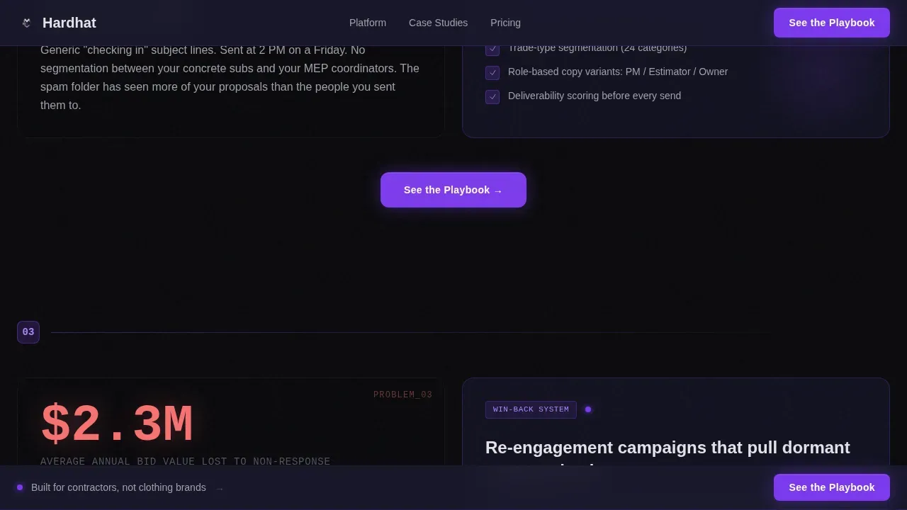 Strategic Construction Outreach Landing Page Template