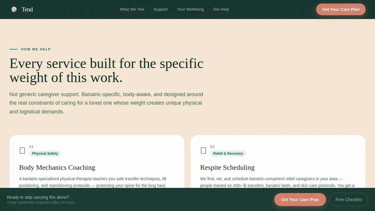 Empathetic Metabolic Support Landing Page Template