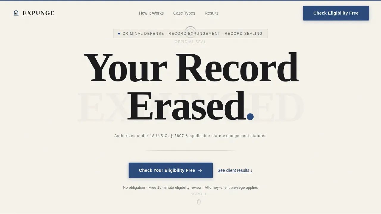 Criminal Justice Lawyer Landing Page Template