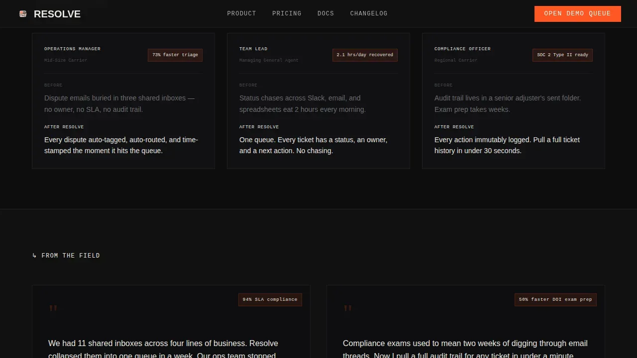 Integrated Insurance Management Landing Page Template