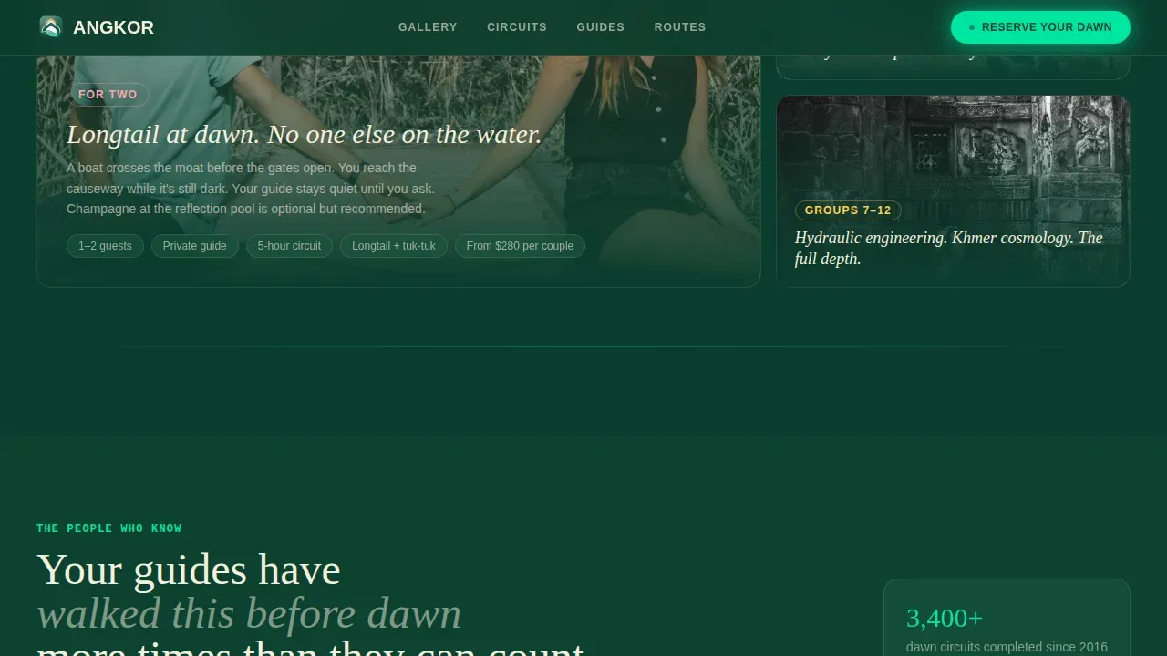 Guided Ancient Pilgrimage Landing Page Template