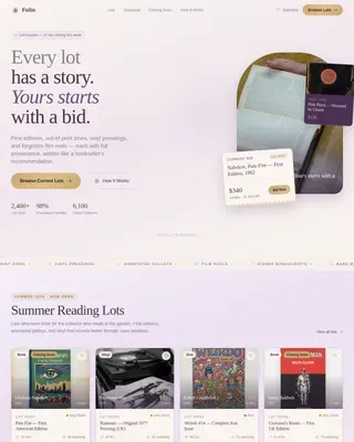 Vintage Bibliophile Exchange Landing Page Template