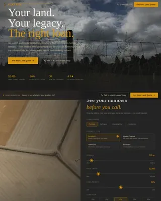 Generational Agricultural Finance Landing Page Template