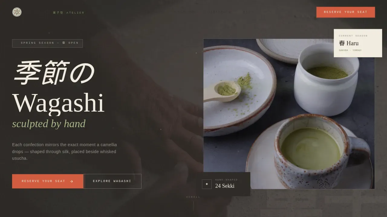 Masterclass Traditional Wagashi Landing Page Template