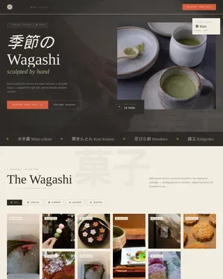 Masterclass Traditional Wagashi Landing Page Template
