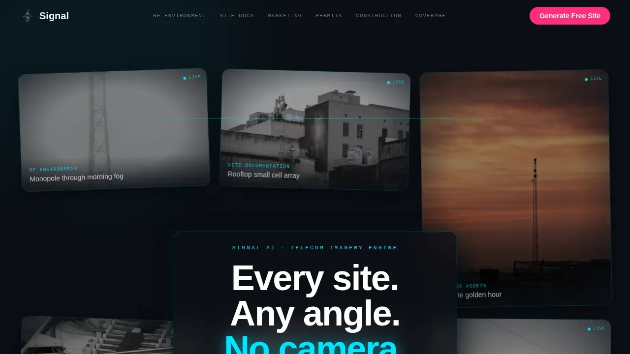 AI Carrier Infrastructure Landing Page Template