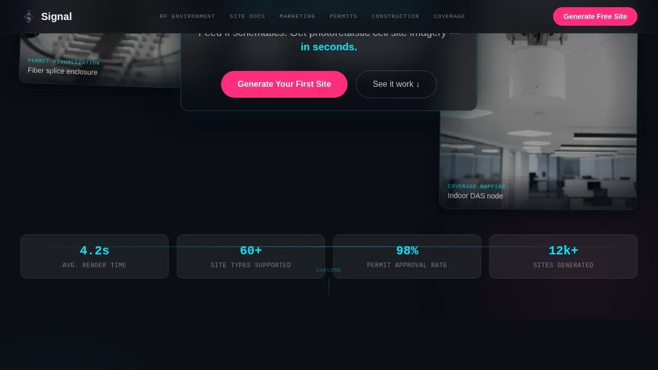 AI Carrier Infrastructure Landing Page Template
