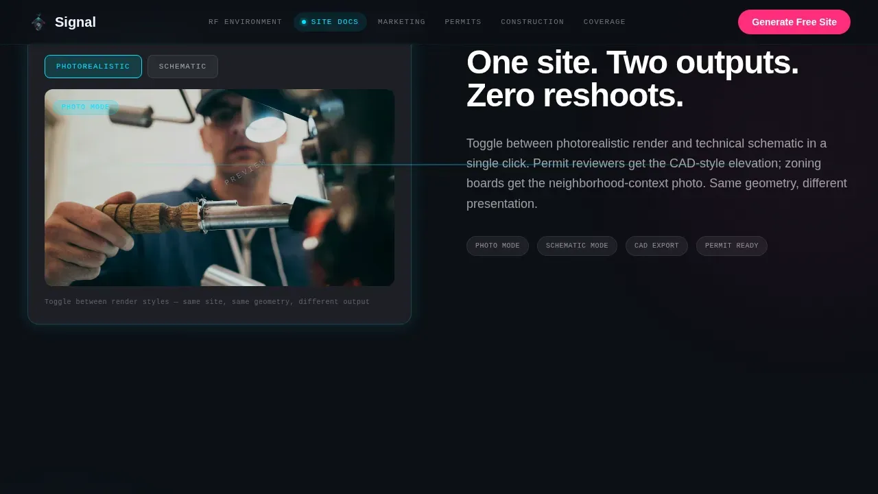 AI Carrier Infrastructure Landing Page Template