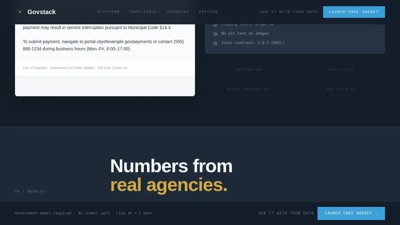 Bold Brutalist Government Marketing Automation Landing Page