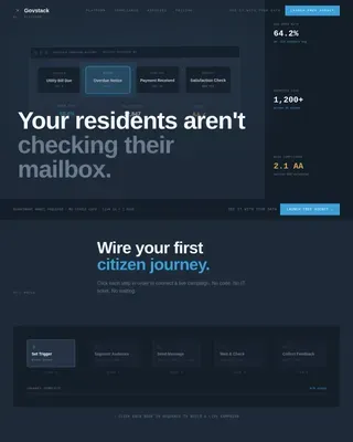 Bold Brutalist Government Marketing Automation Landing Page