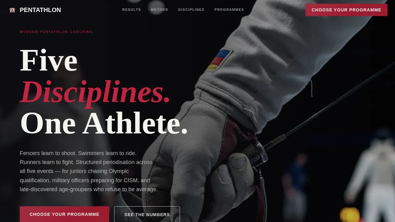 Five Discipline Coaching Programme Landing Page Template