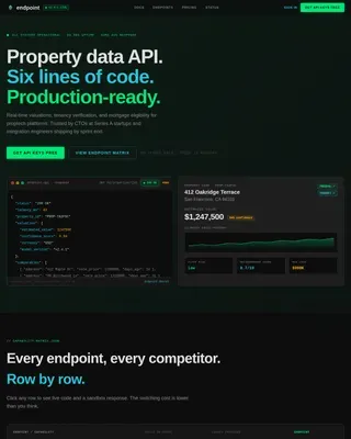 Instant Market Intelligence API Landing Page Template