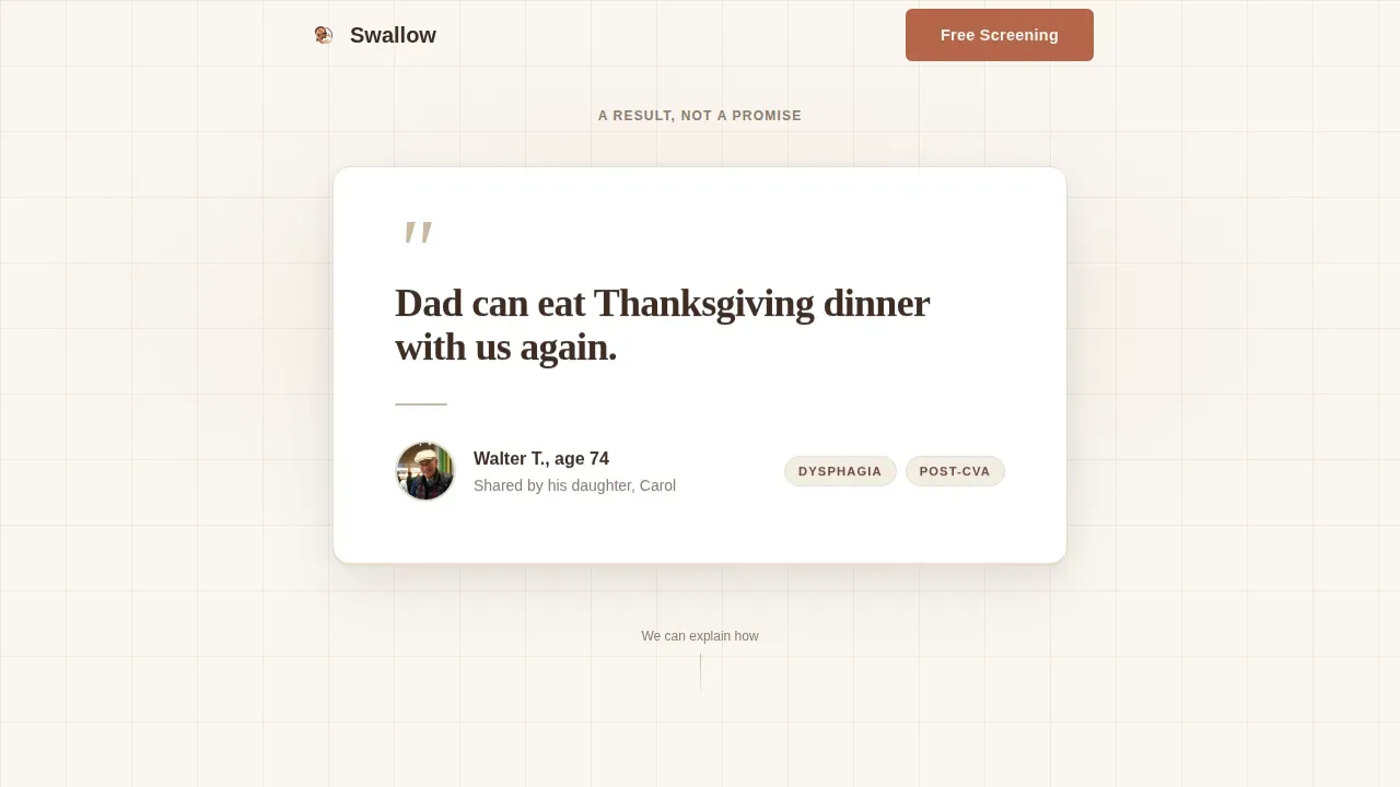Senior Speech Therapy Landing Page Template