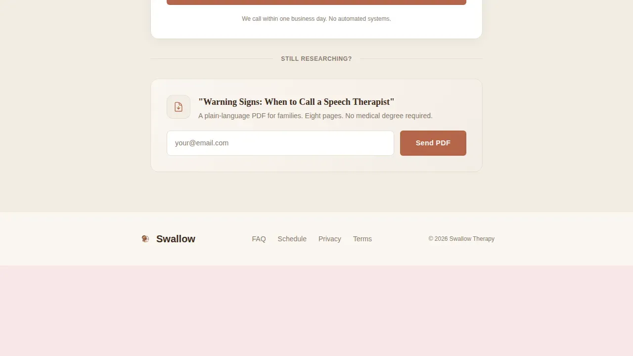 Senior Speech Therapy Landing Page Template