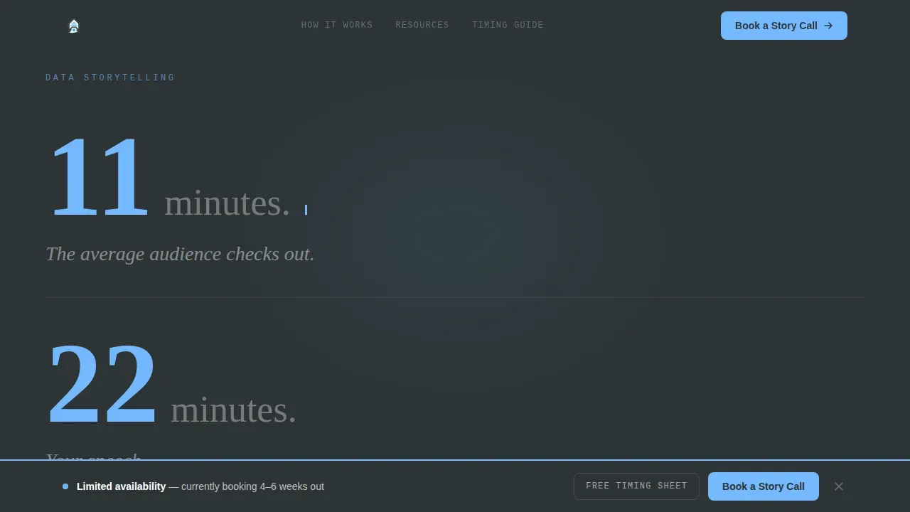 Speechwriter Booking Website Template