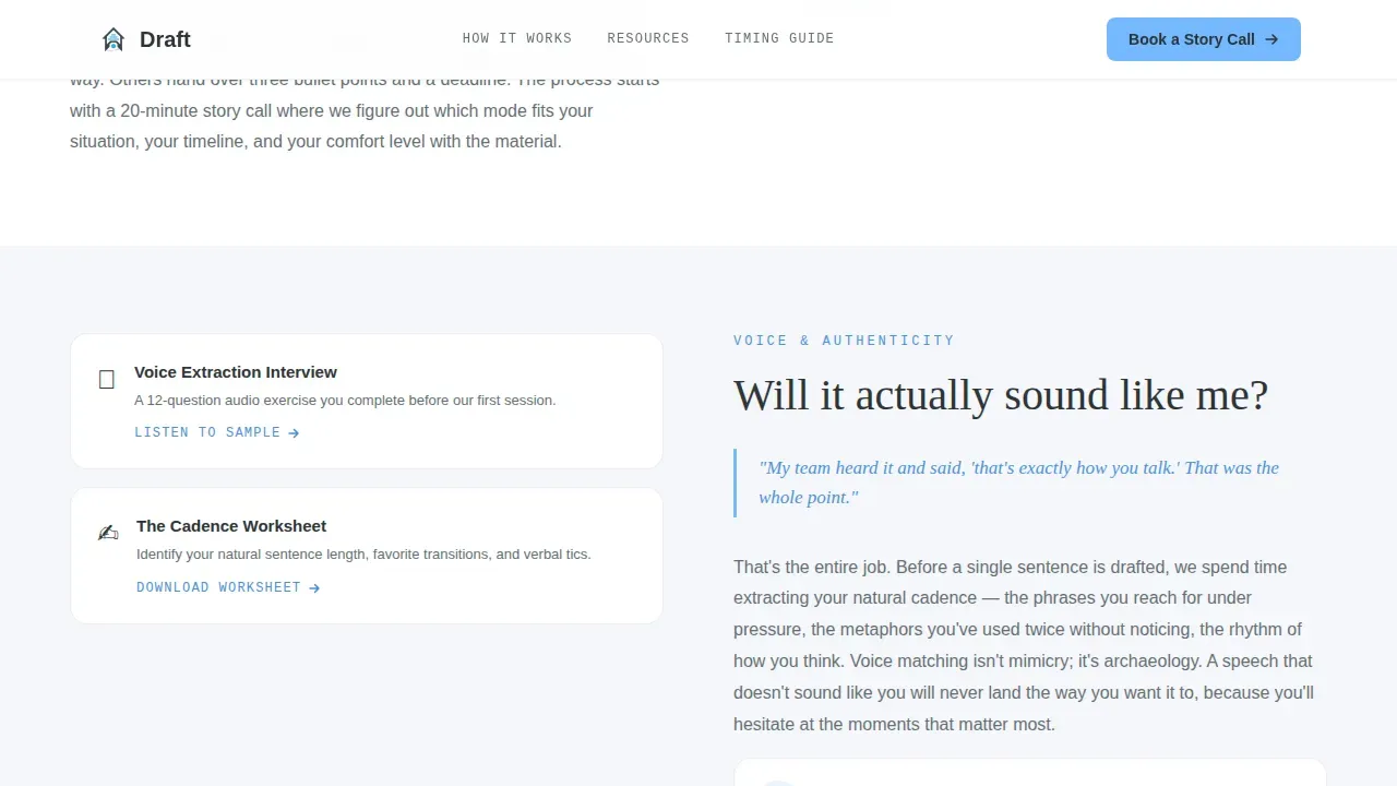 Speechwriter Booking Website Template