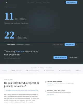 Speechwriter Booking Website Template