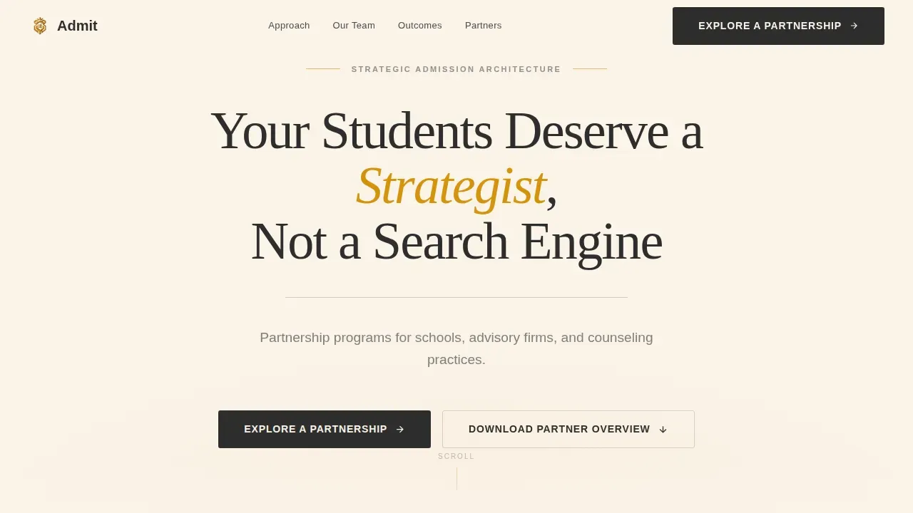College Planning Consultancy Landing Page Template