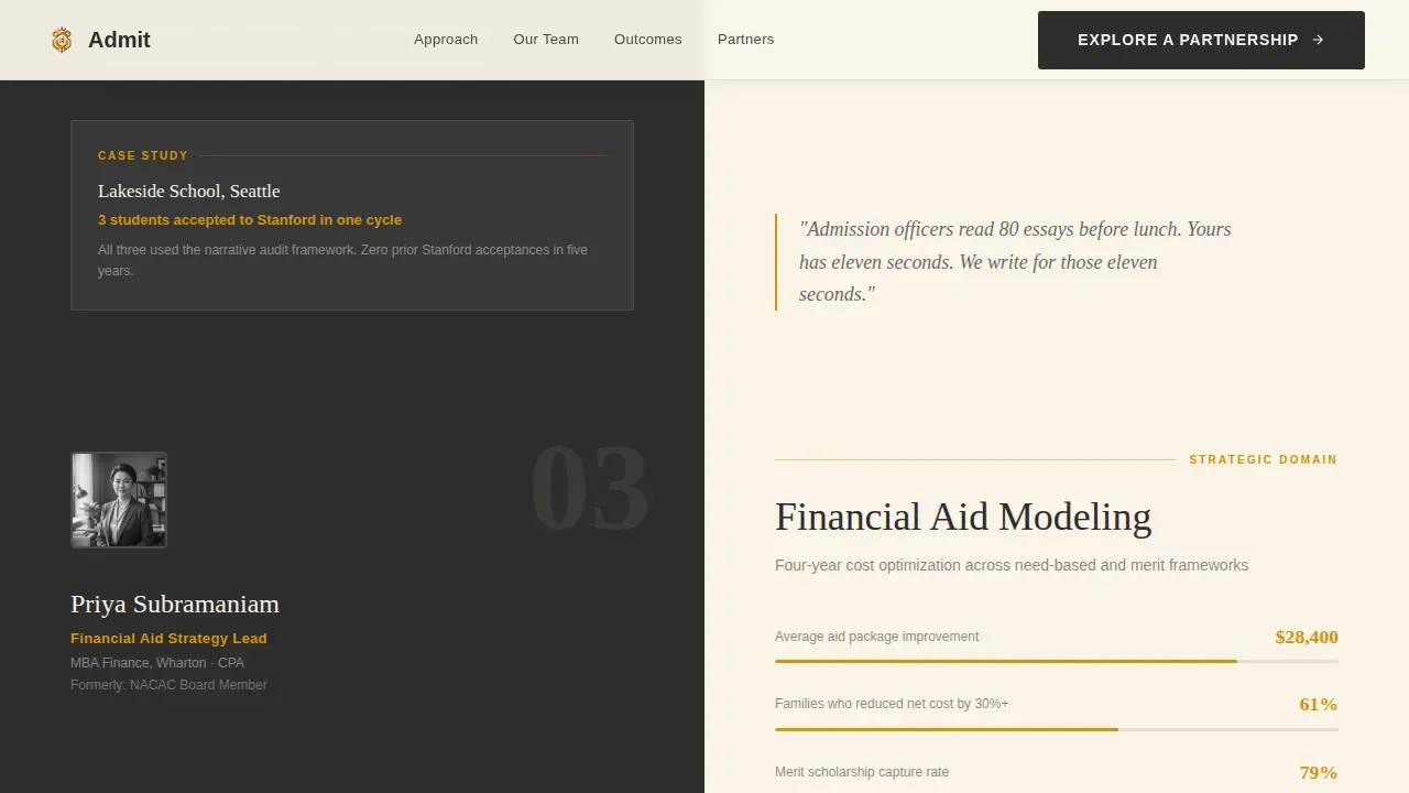 College Planning Consultancy Landing Page Template