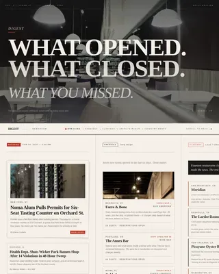 Breaking Restaurant News Blog Landing Page Template