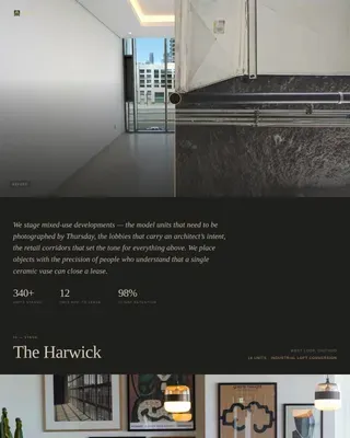 Immersive Mixed-Use Development Staging Landing Page